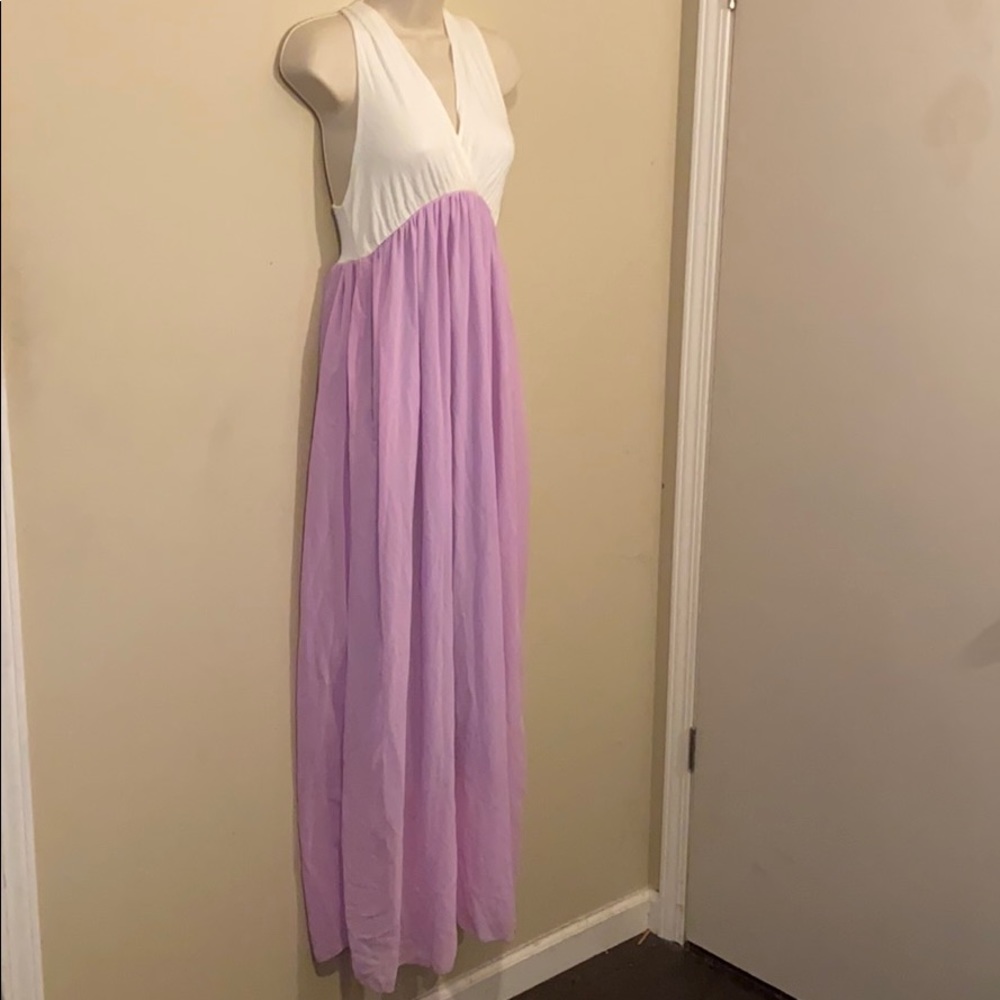 Nymphe Maxi Dress deep v neck large NWT